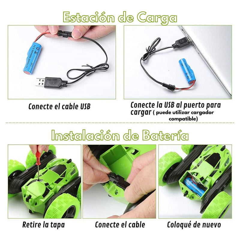360 Acrobatico Auto Loco a Control Remoto Recargable
